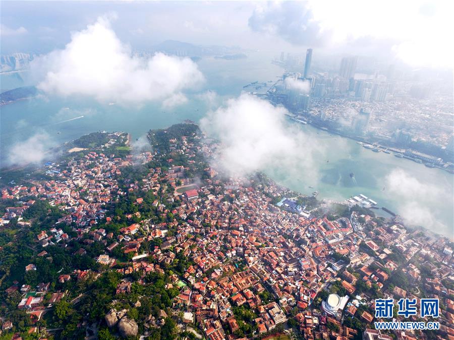 上空から俯瞰した美しき新世界遺産コロンス島　厦門市