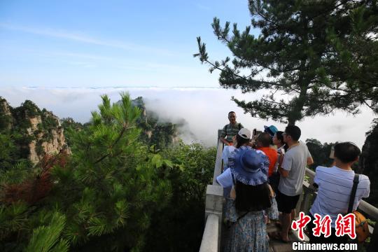 雨上がりの天子山で幻想的な雲海の絶景広がる　張家界市