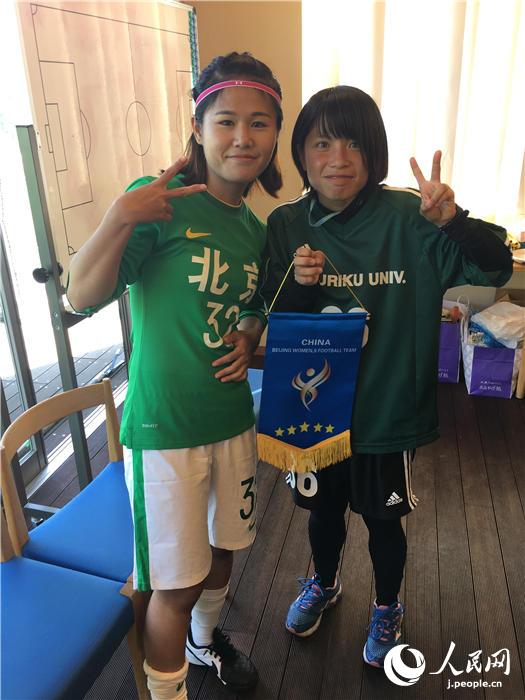 北京先農壇体育学校U-18女子サッカー　北陸大と交流