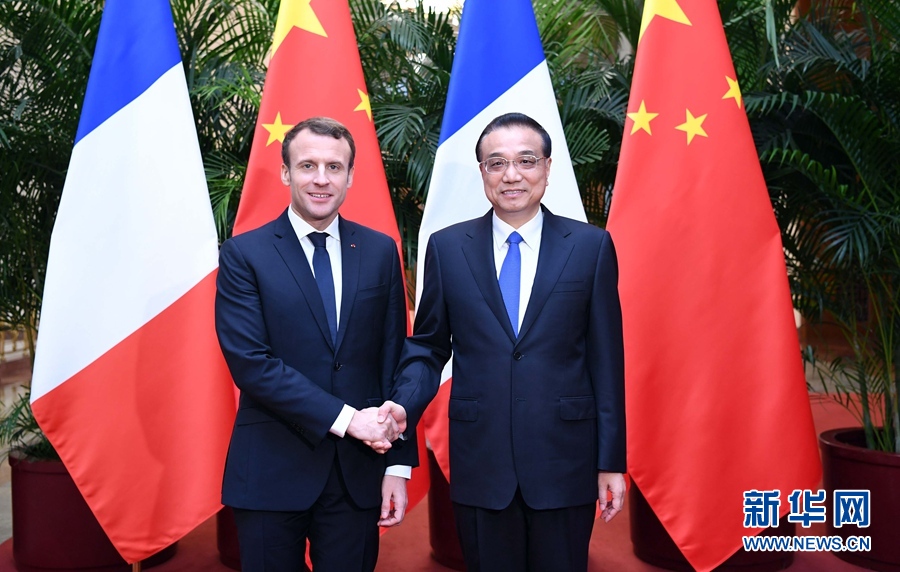 李克強総理がマクロン仏大統領と会談