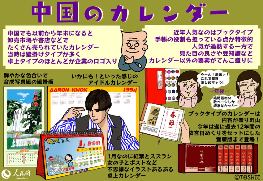 本末転倒カレンダー、中国のカレンダーは毎年祝日が国から発表されるので、カレンダーに記載されていない場合も！