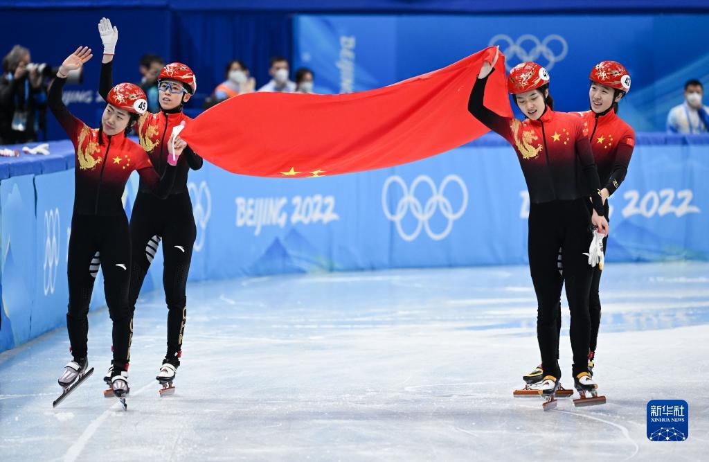 ショートトラック女子3千メートルリレーで中国が銅メダル　北京冬季五輪