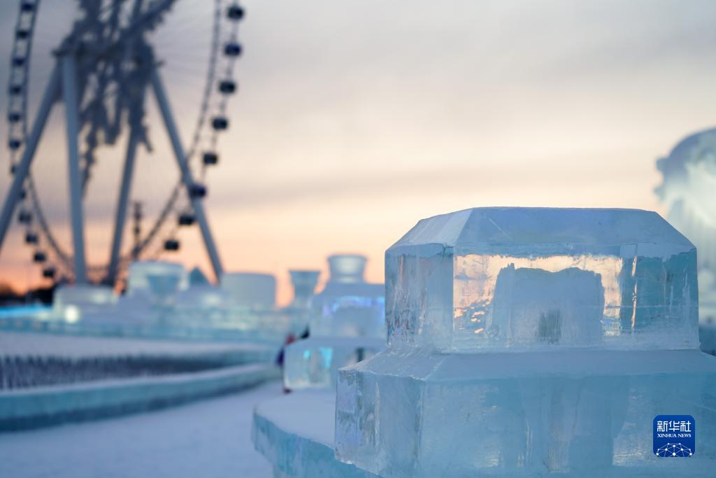 哈爾浜氷雪大世界の会場（12月17日撮影・王松）。